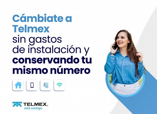 Realiza la portabilidad de tu servicio de telefonía e Internet SIN COSTO alguno con #Telmex. Más información en: https://bit.ly/PortabilidadTelmex | Telmex