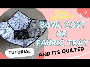 How to Sew a Fabric Bowl | Easy DIY Project, quilted bowl fabric tray basket | easy things to sew