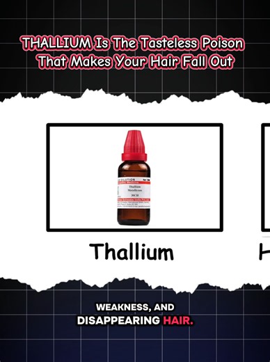 Thallium poisoning symptoms — why it causes hair loss