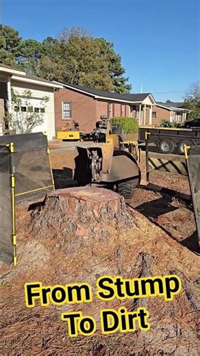 Stump to Dirt #stump #stumps #stumping #stumpwork #stumpgrinder #stumpgrinding #stumpnc