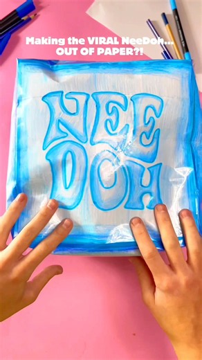 Making the VIRAL NeeDoh OUT OF PAPER?#diy #paper #squishy #needoh #tutorial #craft #asmr