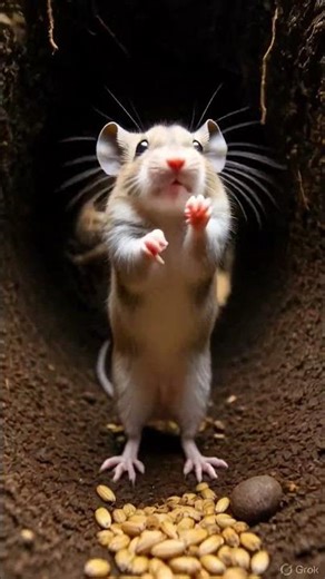 Micro Camera on Field Mouse | Inside Underground Mouse Colony POV