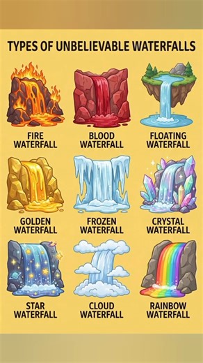 Types of Waterfalls Explained | 12 Amazing Waterfall Types Around the World 🌊