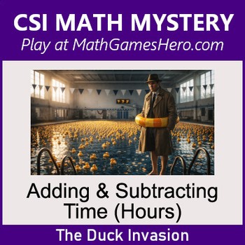 Adding & Subtracting Time (Hours) | Digital CSI Math Mystery Game