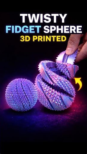 This Spiky 3D Print Actually Twists Open 🤯 | Satisfying Fidget Sphere