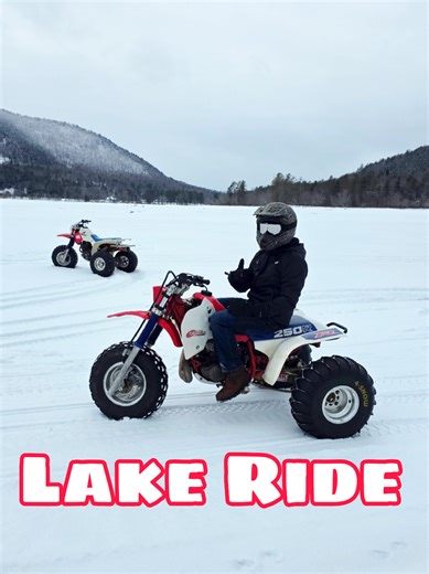 My son convinced me to get out on a ride today and we had a great time. He rode the R and I was on the X. We went further north on our lake than I'd ever been on anything other than a boat. The ice was just in really good shape and it was just a nice time. #honda #ride #ice @Bennett