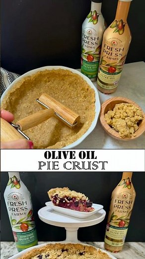 Olive Oil Pie Crust No Butter, Crisp & Cookie Like #shorts