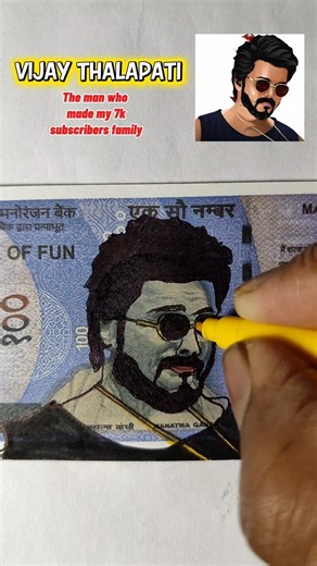 Thalapathy Vijay on ₹100 note 🔥 Art meets creativity, real fan tribute 💯 #Thalapathy #thalapati