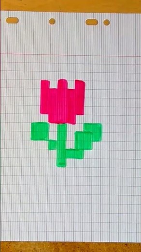 Comment faire une Fleur en pixel ? #pixel #fleur