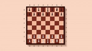 Online chess game. Real chess match top view on digital chess board. White win. Education video.