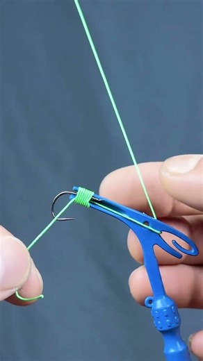 technique for tying string to a hook using tools #technique #tying #string #hook