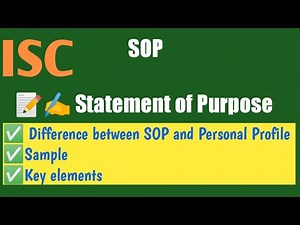 ISC | DIRECTED WRITING| STATEMENT of PURPOSE | HOW to WRITE SOP | SOLVED EXAMPLE