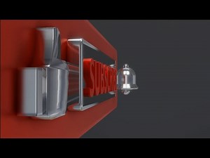 Subscribe button green screen animation | Subscribe button 3d animation