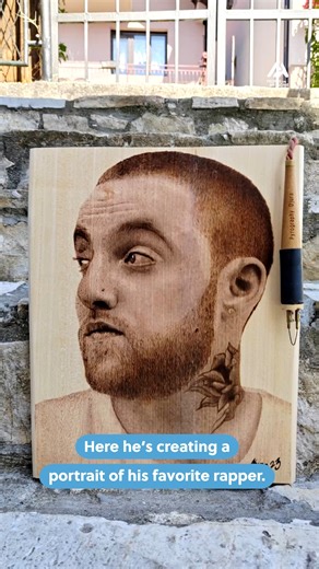 35K views · 87 reactions | Artist Makes Portrait With Pyrography | Spotlight | People Are Awesome | Facebook