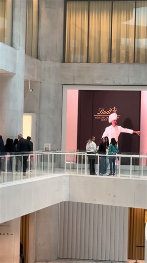 2.1K views · 12 reactions | Standing in front of the world’s tallest chocolate fountain! #chocolate #lindt #switzerland | The Destination Experts | Facebook