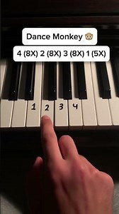 Super simple tutorial of dance monkey 🎵🐵 #piano #tutorial #music #trythis #pianotutorial