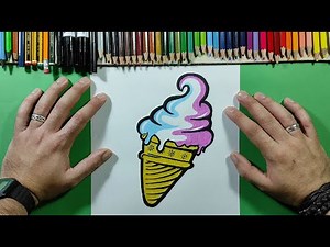 Como dibujar un helado 🍦 paso a paso 11 | How to draw an ice cream 🍦 11