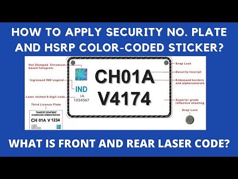WHAT IS FRONT AND REAR LASER CODE | HOW TO APPLY SECURITY NO. PLATE AND HSRP COLOR-CODED STICKER?