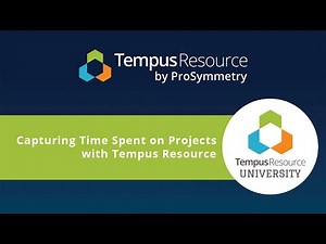 Capturing Time Spent on Projects with Tempus Resource