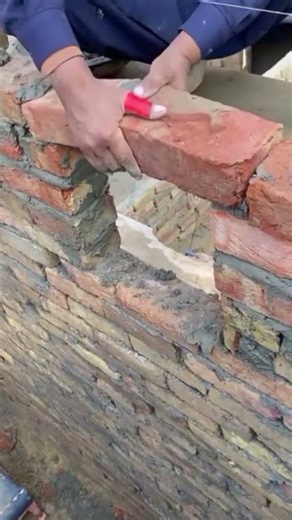 Two brick installation step by step process #shorts #construction
