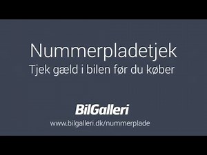 Nummerpladeopslag - Tjek gæld og synsrapporter i bil
