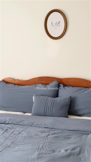 She usually sticks to classic white bedding, but when she saw this denim comforter set, she had to try it. 🤩 The color is rich, cozy, and the perfect change from the usual neutrals. Even better? The quality and price are amazing. Credit @kovalhannaa #ModernThreads #DenimComforter #BedroomRefresh #CozyHome #BeddingUpgrade #HomeAesthetic