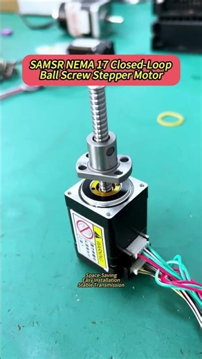 SAMSR NEMA 17 Closed-Loop Ball Screw Stepper Motor #stepper_motor #automobile #cncmill #motor