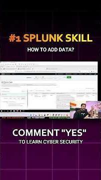 The MOST Important Splunk Skill for SOC Analysts (Add Data) #hackervlog #cybersecurity #viral