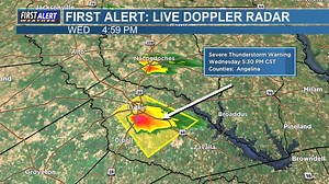 2.1K views · 53 reactions | A severe thunderstorm warning until 5:30 PM for Central Angelina County. Lightning/thunder, gusts winds near 50 mph along with some quarter size hail will be possible. Storm is moving SE at 15 mph. | Mark Scirto KLTV | Facebook