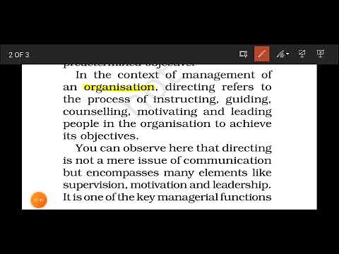 directing meaning || ncert || class 12 business studies