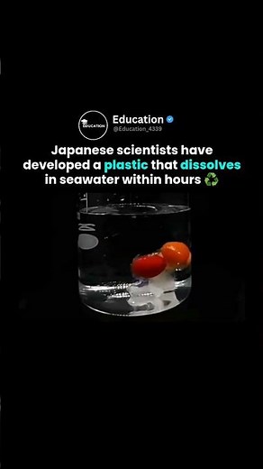 Plastic That Dissolves in Seawater 🌊♻️