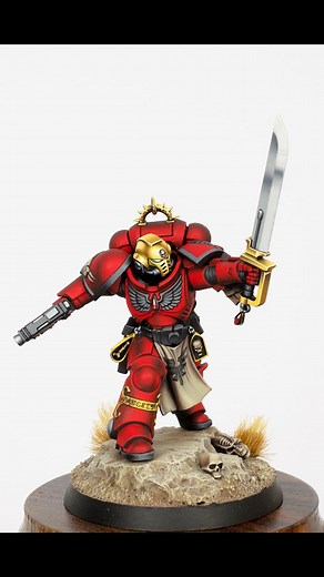 You can now find on my patreon a complete tutorial series about painting Lieutenant Tolmeron with special promotion price. The promotion will last until Sunday. I hope you will enjoy this short Timelapse, of course in the tutorial I work on all of the elements of the model, I also uploaded there today a list of colors that I used and they Vallejo alternatives 🙂 #warhammer #bloodangels #warhammer40000 #warhammercommunity | Flameon Miniatures