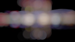 Night city with reflection on the water surface flare lights overlays