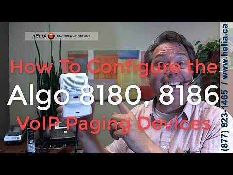 How To Configure the Algo 8180 and Algo 8186 Paging Speakers