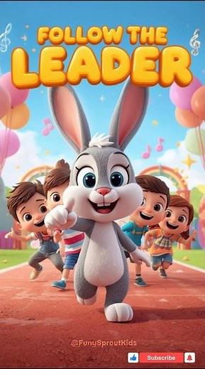 Follow the Leader Song 🐰 | Kids Dance & Movement Song | Funy Sprout Kids 🌈 #abcsong #shorts #viral