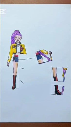 k pop demon hunter rumi Rope connecting game challenge #art #game #shortvideo