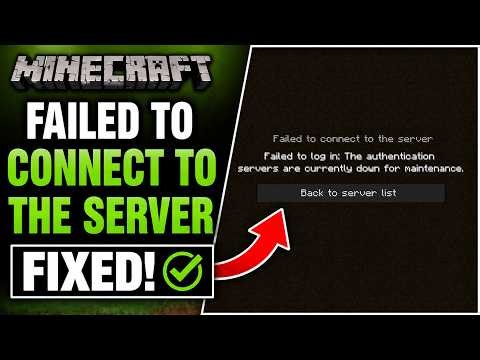 Minecraft Failed to Connect to the Server Fix | Authentication Servers Are Currently Down