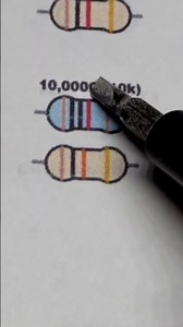 10k Ohm Beige Resistor Color Code #electronics #howto #diy