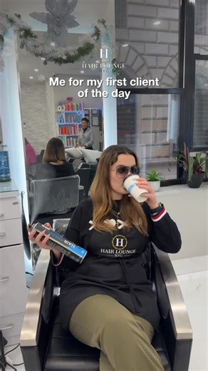 Me for my first client of the day and my last client of the day. Hair stylists — who can relate? Let’s talk. 📍 Hair Lounge NYC 24 Maiden Ln, Floor 2 New York #hairstylist #hair #nychairstylist #hairhumor #hairsalon | Hair Lounge NYC