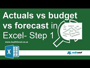 Budget vs Actuals vs Forecast Example 1 Step 1 SOL 1