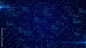 futuristic technology economy, HUD Finance Display. Futuristic screen digital wave background. blockchain, artificial intelligence, AR VR, computer network, quantum cloud computing, internet 3D 4K