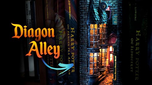 I built a mini magical world inside my bookshelf!