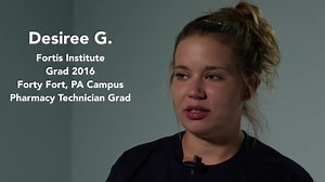 "The education (at Fortis) made me feel like I could expand as a person," said Desiree Gurdock, pharmacy technician graduate from Fortis Institute (Forty Fort). Follow Desiree into the medical industry by applying today at www.fortis.edu. | Fortis Colleges and Institutes