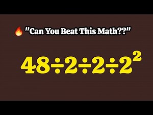 ⚡ “Most People Get This Math Problem Wrong — Do You Know the Answer?”#maths