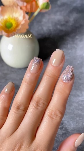 thenagaia on Instagram: "This is how we doing a neutral earth tone ✨💅 fine shimmer base 🎨 paired with super shine 👉 created the most harmonious and gorgeous natural vibe 🙋‍♀️#glitternails #goldennails #diynails #ombrenails #neutralnails #glitternails #diynails #cutenails #nailsdipping #diynailscheck #dipnailstutorial #nagaianails #dippowder #dippowdernails #ombrenails #thenagaia #fyp"