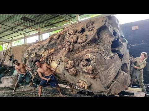 Premium Hardwood Slabs for Custom Tables Full Process