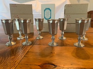 8 Gorham Pewter Cordial Cups - Etsy