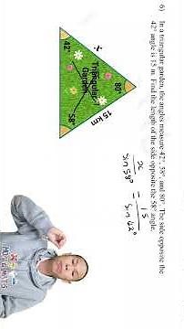 Problems Solving with Non Right Angled Triangle Trigonometry Finding the Side Length Part: 6