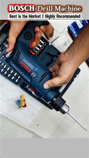 BOSCH Professional GSB 500 RE Corded-Electric Drill Tool Set | 100-piece Tools Box Kit #bosch