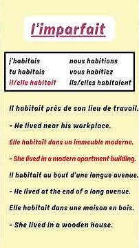 How to Use “Habiter” in Imparfait | French Past Tense Made Easy | A1 Grammar #french